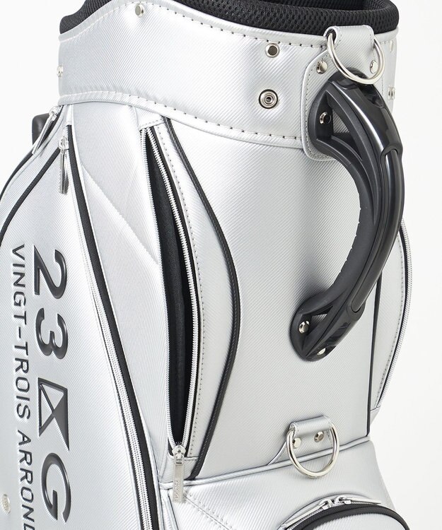 23区GOLF 【UNISEX】セルフスタンドバッグ内蔵キャディバッグ シルバー系