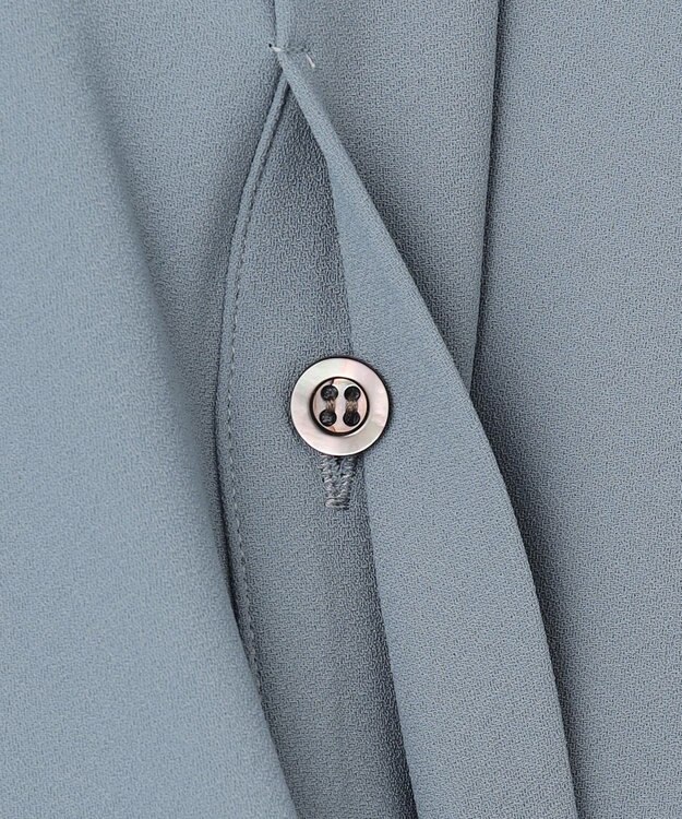 組曲 L 【WEB限定】バックサテンジョーゼット ワンピース ブルー系