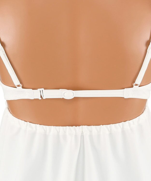 San-ai Resort（三愛水着楽園） WEB限定商品　ワコール共同開発、ノンワイヤーなのにぷっくり美胸を作る【ダブルアップ】　フレアビスチェビキニ M1/M2/L1 ホワイト×ブラック