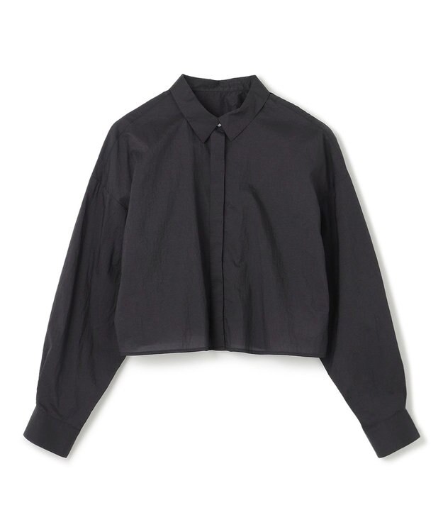 uncrave 【撥水・洗濯機洗い可】シアープルーフナイロン シャツブラウス（uncrave STANDARD） ブラック