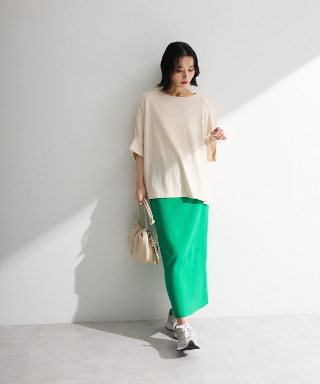 Green Parks 冷やっとすずやかドルマンプルオーバー Ecru