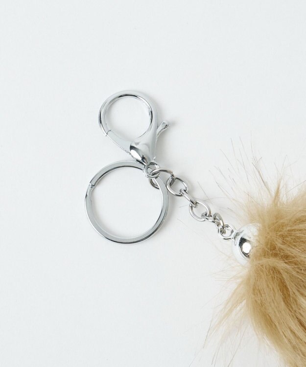 WEGO ファーしっぽキーホルダー ベージュ