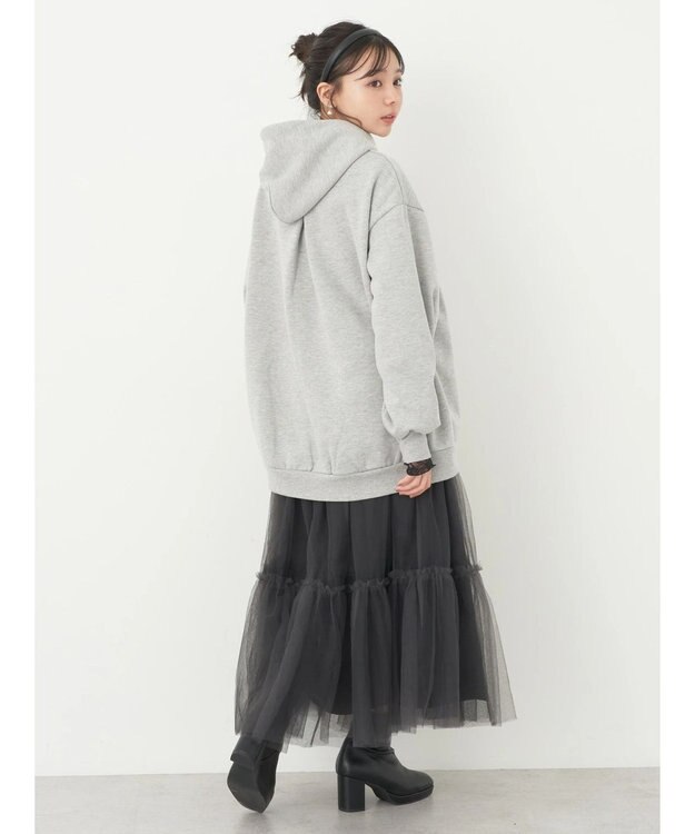 earth music&ecology 裏起毛パーカー Gray Mixture