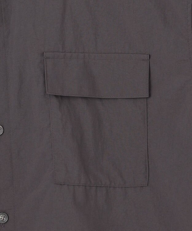 NAVE 【ReNAVE・洗える/撥水加工/接触冷感/UVケア/セットアップ】ナイロンタスラン シャツ グレー系