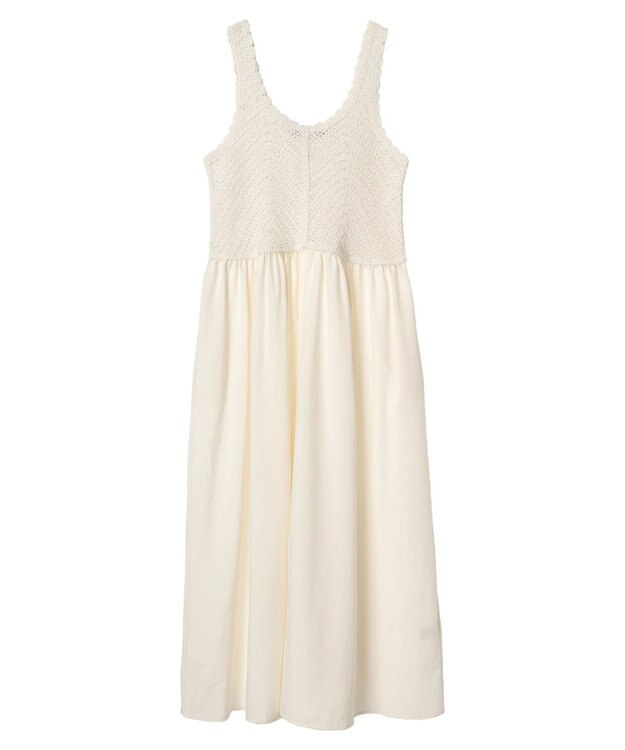 Green Parks ・ＳＵＧＡＲ　ＳＰＯＯＮ　クロシェキリカエワンピース Ivory