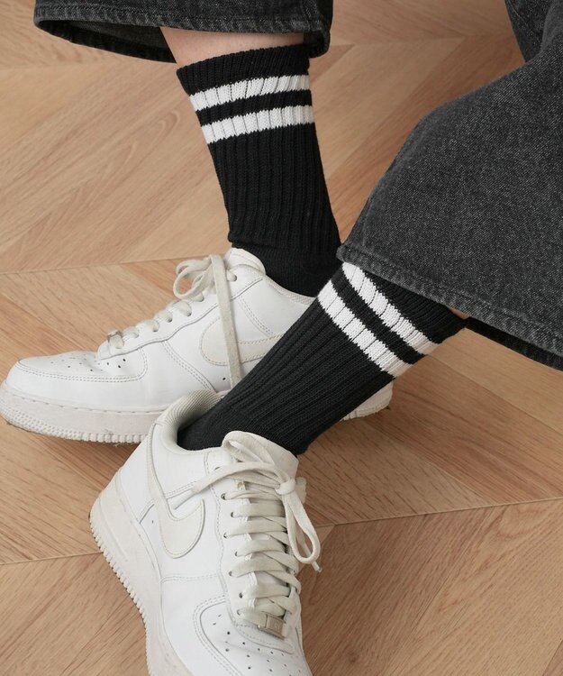 WEGO 2ラインソックス（R） ブラック