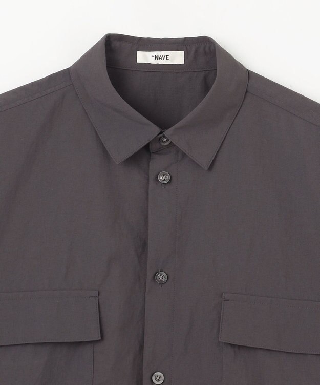NAVE 【ReNAVE・洗える/撥水加工/接触冷感/UVケア/セットアップ】ナイロンタスラン シャツ グレー系