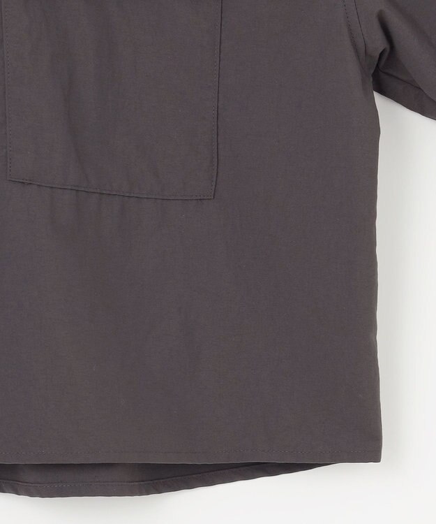 NAVE 【ReNAVE・洗える/撥水加工/接触冷感/UVケア/セットアップ】ナイロンタスラン シャツ グレー系