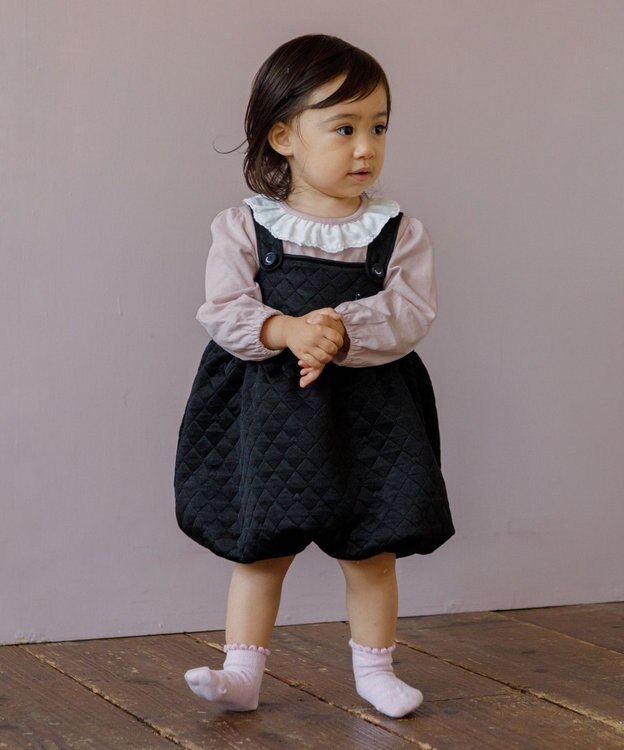 組曲 KIDS 【80~100㎝】エンブロイダリー Tシャツ ピンク系