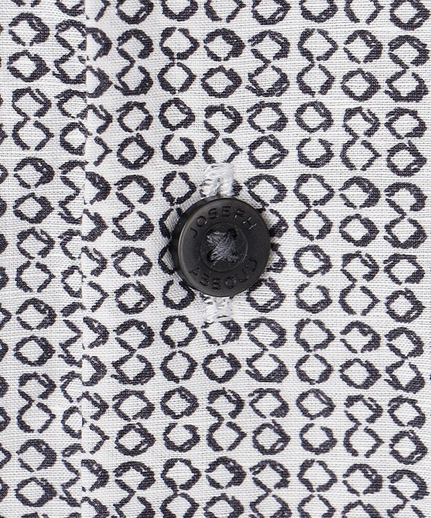JOSEPH ABBOUD 【オーガニックコットン】リヨセルリネンプリント シャツ ホワイト系4