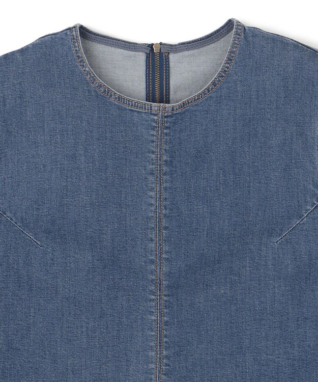 UNFILO L UNFILO DENIM LIGHT ノースリーブブラウス ブルー