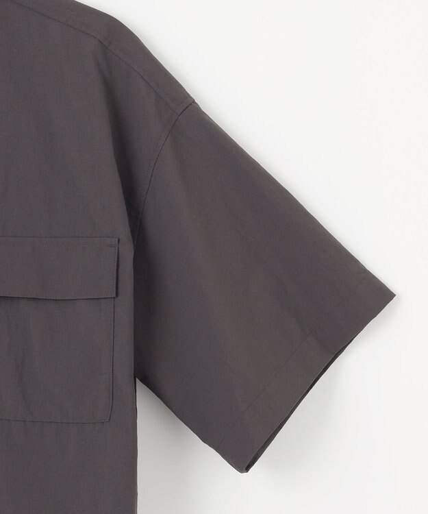 NAVE 【ReNAVE・洗える/撥水加工/接触冷感/UVケア/セットアップ】ナイロンタスラン シャツ グレー系