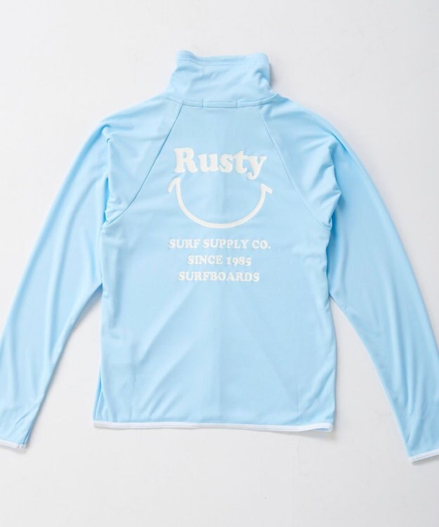 OP／FILA 【RUSTY】ニコちゃんプリントラッシュガード サックス