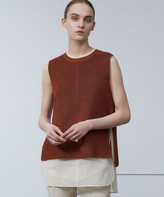 BEIGE， BARR / ノースリーブニット Amber