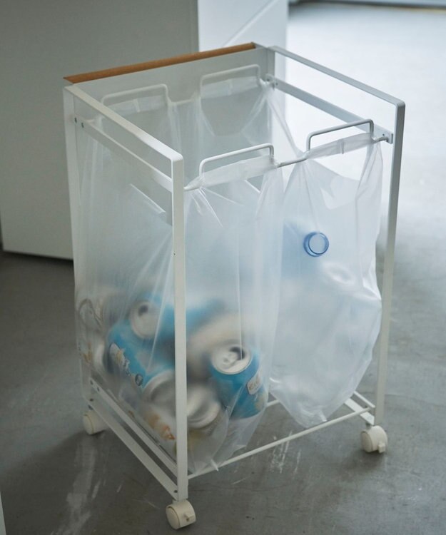 tower 目隠し分別ダストワゴン トスカ 2分別  ホワイト ホワイト