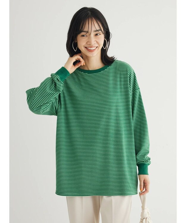 Green Parks マシュマロタッチボーダープルオーバー Green