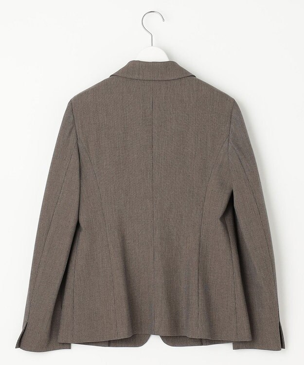 J.PRESS LADIES S 【洗える】T/Rアルガンシルク テーラード ジャケット ブラウン系