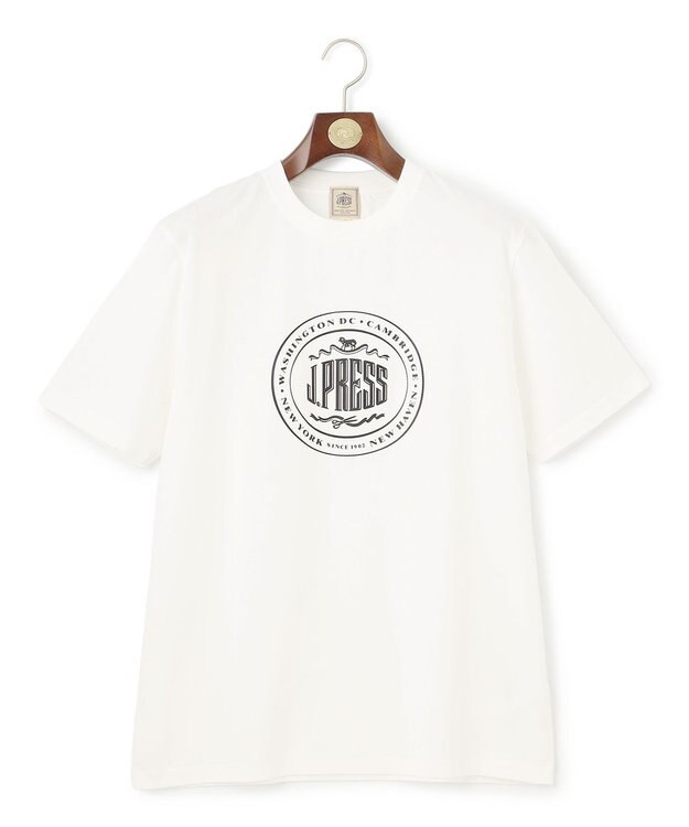 J.PRESS MEN 【WEB限定】オーバルロゴ Tシャツ ホワイト系