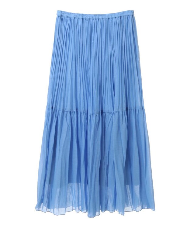 Green Parks シアープリーツボリュームスカート Blue