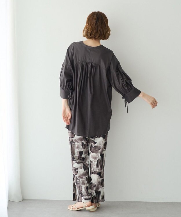 YECCA VECCA アブストラクト柄ワイドパンツ Gray