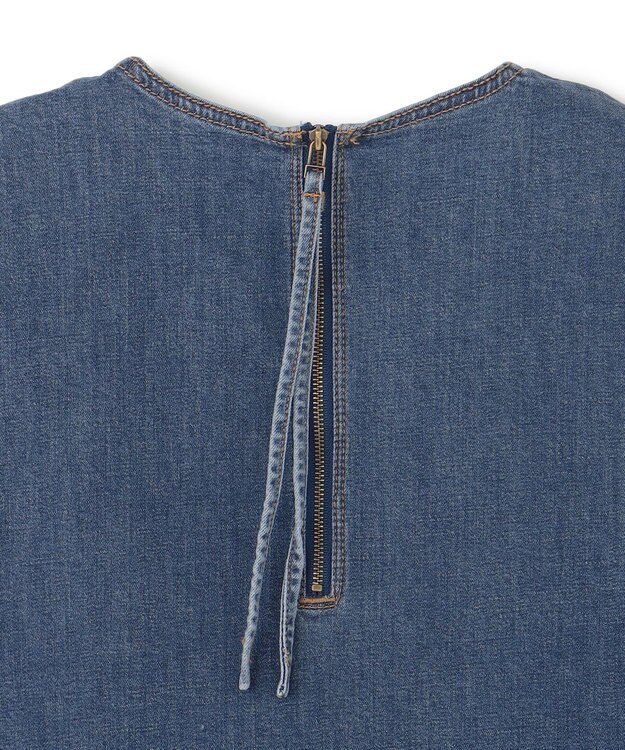 UNFILO L UNFILO DENIM LIGHT ノースリーブブラウス ブルー