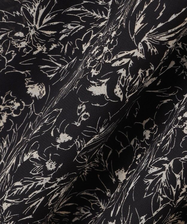 ANY SIS L 【洗える】プリント ワンピース ブラック系