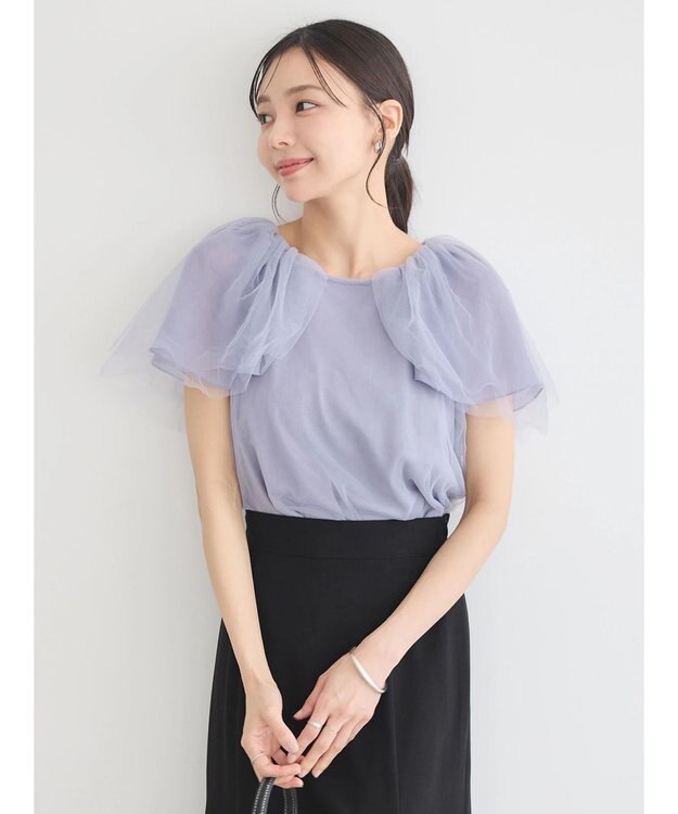 earth music&ecology チュールレイヤードプルオーバー Lavender