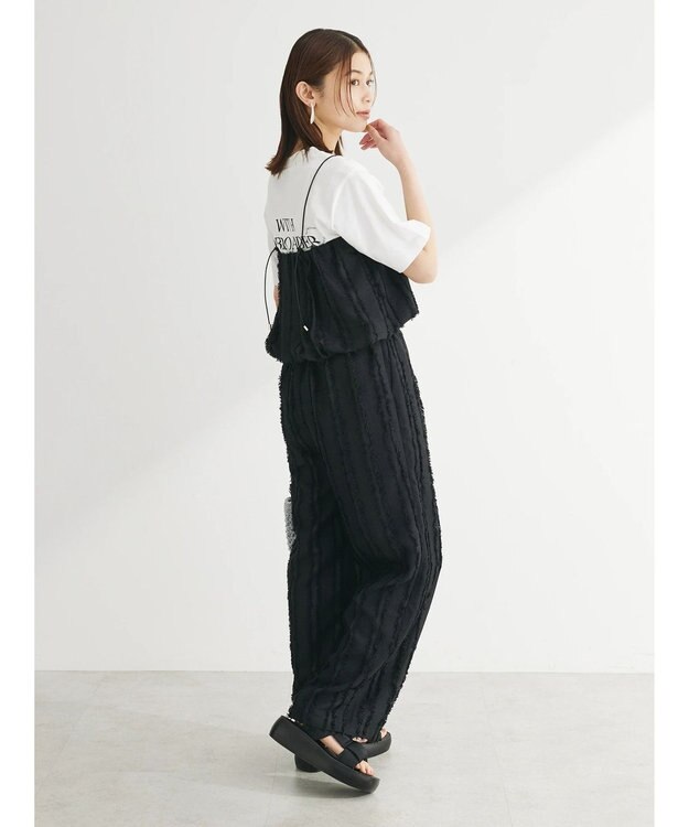 Green Parks ・ＡＮＤ　ＳＥＡＲＣＨフリンジストライプバルーンキャミ Black