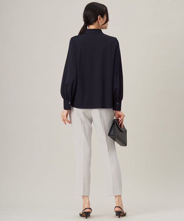 自由区 【セットアップ対応・洗える】トリアセダブルクロステーパード パンツ ライトグレー系