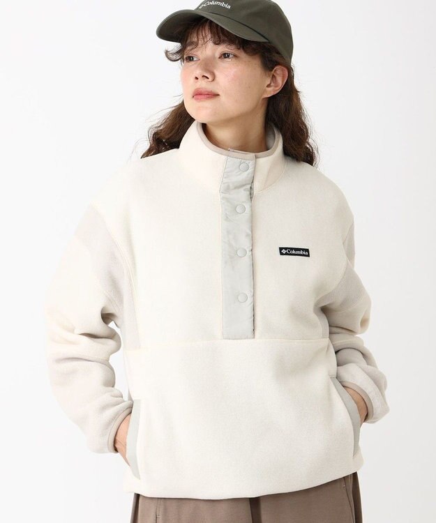 Columbia Columbia/ ウィメンズクリスタルベンドハーフスナップフリース /コロンビア Chalk