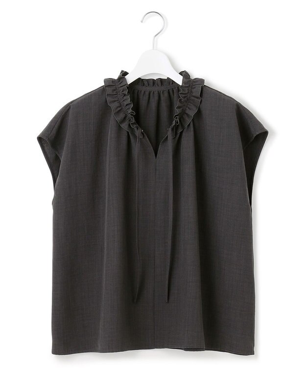 23区 【WEB&一部店舗限定】ライトタンブラー ギャザー フリル ブラウス グレー系