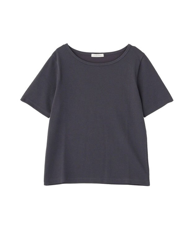 Green Parks 【適ON】５分袖リブプルオーバー Charcoal Gray