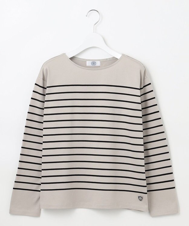 J.PRESS LADIES バスクボーダー カットソー グレージュ×ブラック