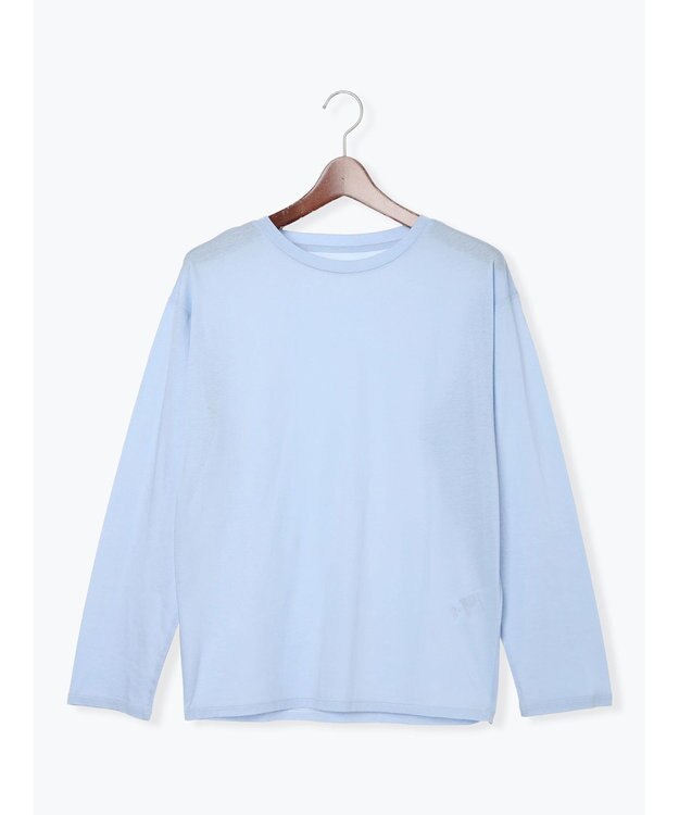 Te chichi 【雑誌掲載アイテム】シルケット天竺クルーネックロンT《2026 spring catalog item》 サックスブルー