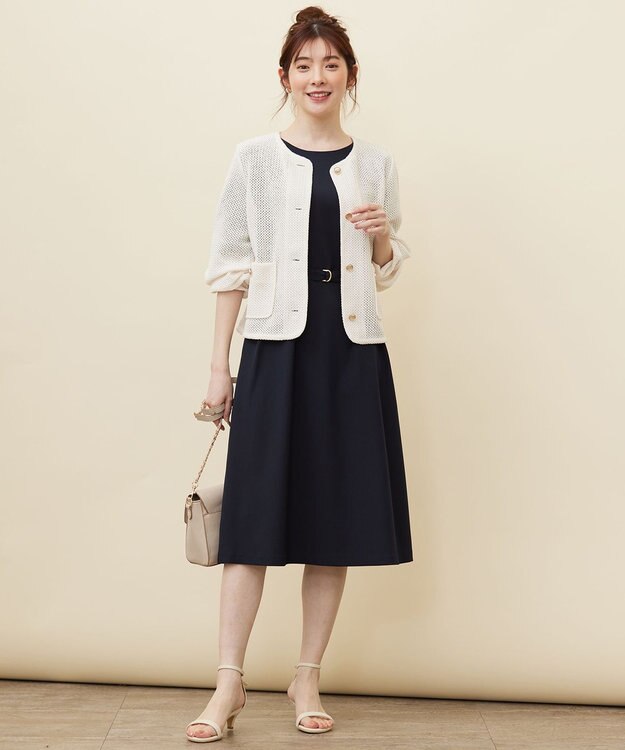 ANY SIS S 【洗える】ラッセル ジャケット アイボリー