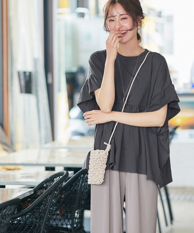 Tiaclasse マクラメショルダーバッグ エクリュ