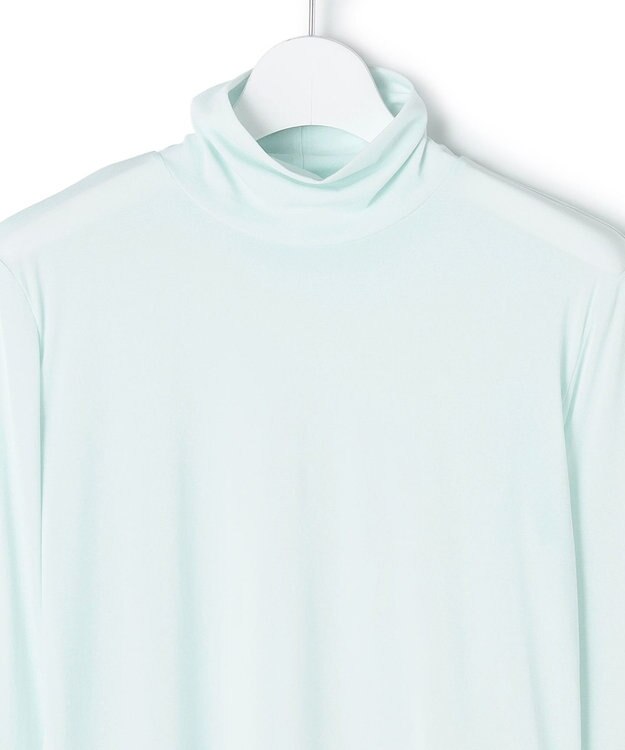 ICB 【洗える】 パウダリーチュール ハイネックトップス クリアサックス系