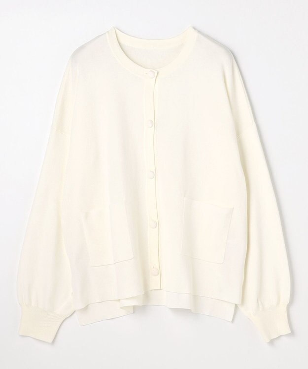 ANY スウェットライクニットカーディガン エクリュ