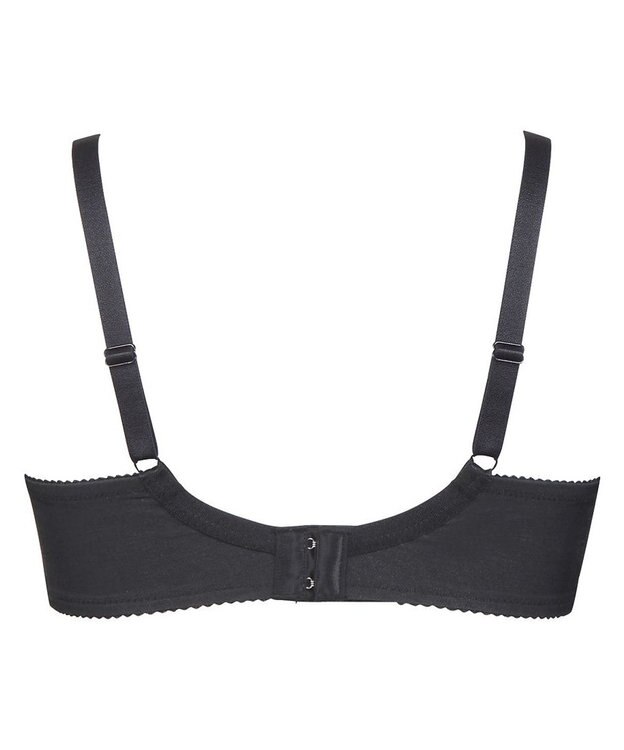 WACOAL ブラジャー フルカップブラ 上胸にフィット 外付けワイヤー ラクなつけごこち 綿混素材(バック) まるみのあるナチュラルシルエット 【EverChic】 レディース BRB284 /ワコール ブラック