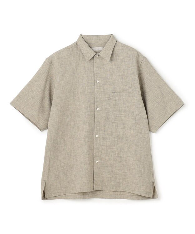 UNFILO MENS リネンライク シャツ グレー