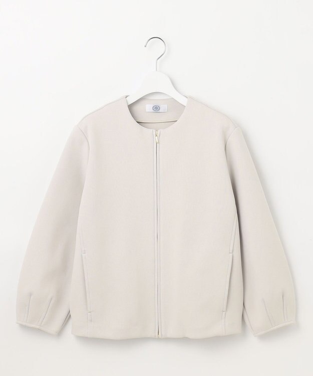 J.PRESS LADIES ダンボールジャージー ブルゾン ベージュ系