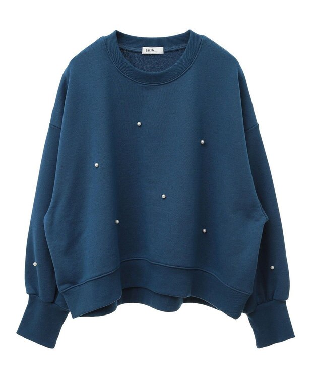 earth music&ecology パールプルオーバー Blue Green