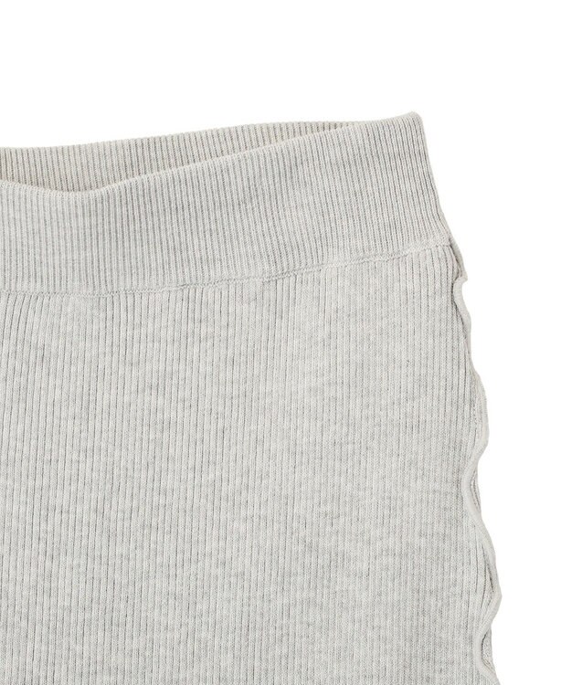 earth music&ecology サイドメローリブニットスカート Gray Mixture