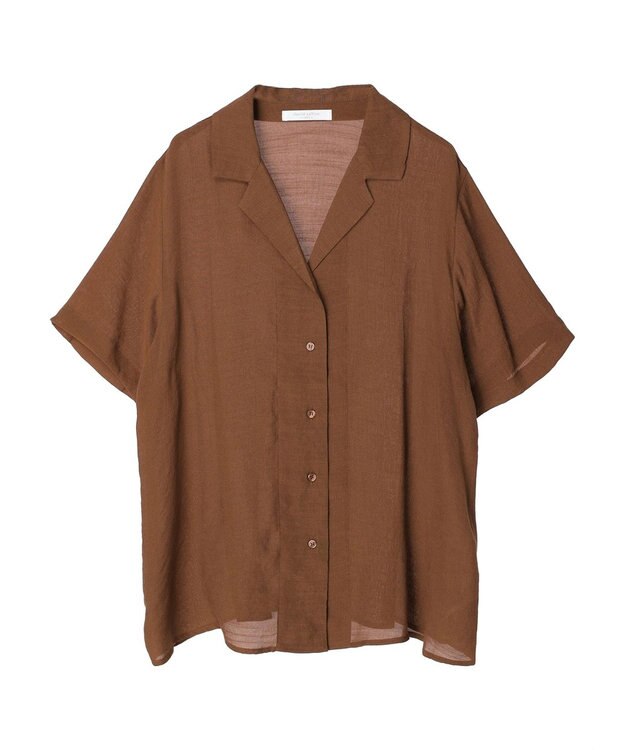 Green Parks ゆったり開襟シャツ Brown