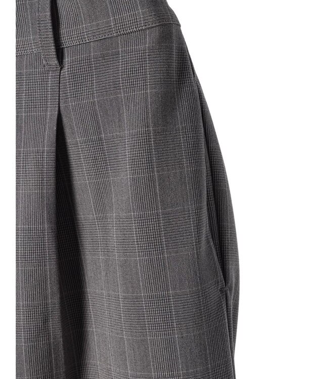 Green Parks きれいシルエットチェックワイドパンツ Glen Check