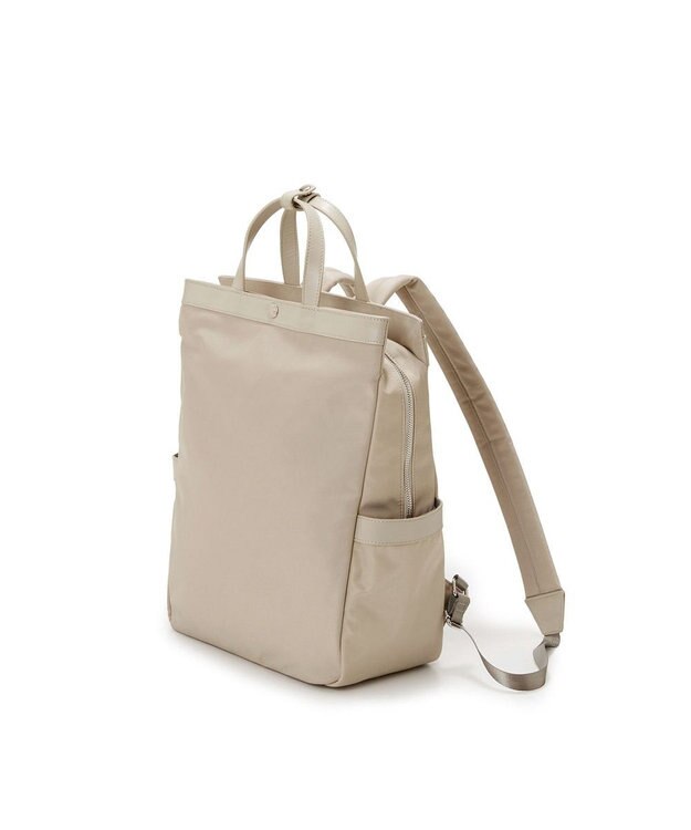 TOPKAPI 【Breath TOPKAPI】防水ナイロン レザーコンビ PC対応 トート リュック バックパック ペールベージュ