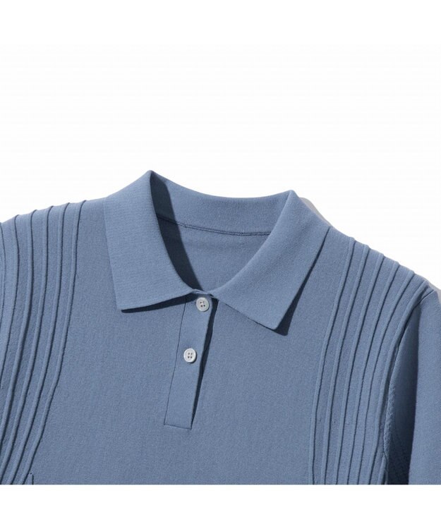 ZERO HALLIBURTON 【雑誌掲載】ニットポロシャツ ZHG-W5S7a 82982 ライトブルー