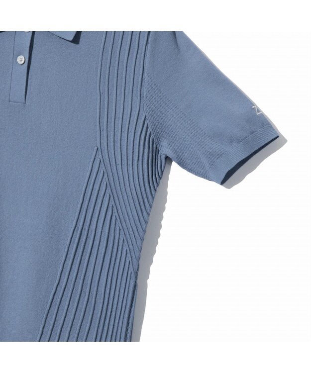 ZERO HALLIBURTON 【雑誌掲載】ニットポロシャツ ZHG-W5S7a 82982 ライトブルー