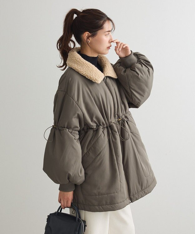 Green Parks ・ｓｗｉｎｇ　ｂｙ　中綿スタンドカラーミリタリーコー Khaki