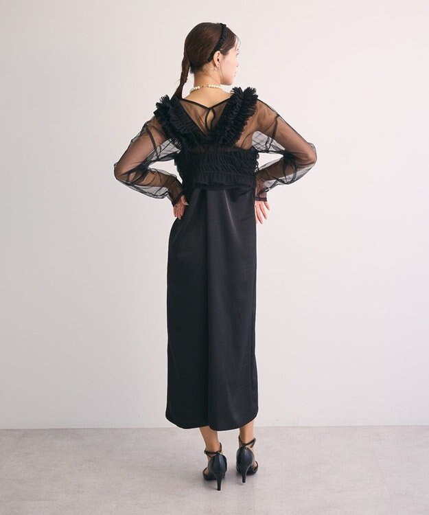 Green Parks ・Ｒａｉｌｍｅ　ＳＥＴ３点　チュールビスチェキャミワン Black